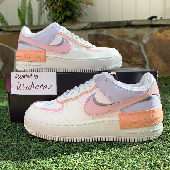 Women’s Nike Air Force 1 shadow sail/ pink orange chalk - Picture 2 of 4
